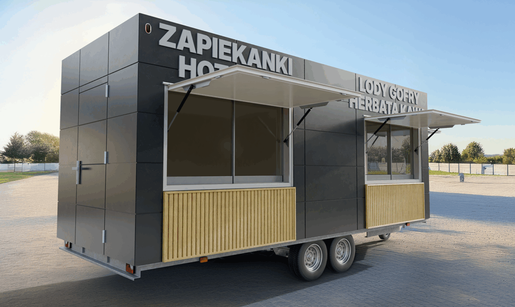 Nowa przyczepa gastronomiczna, koncept słony/słodki 5,2M