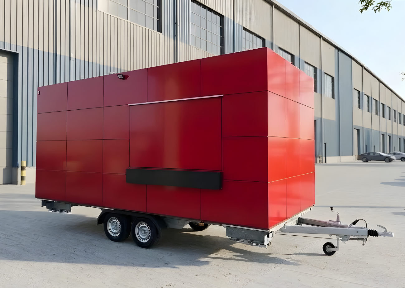 Food trailer – red dibond